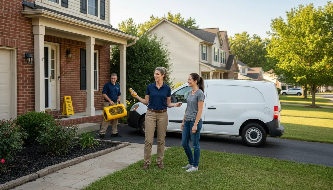 Residential water damage restoration in Dearborn, MO